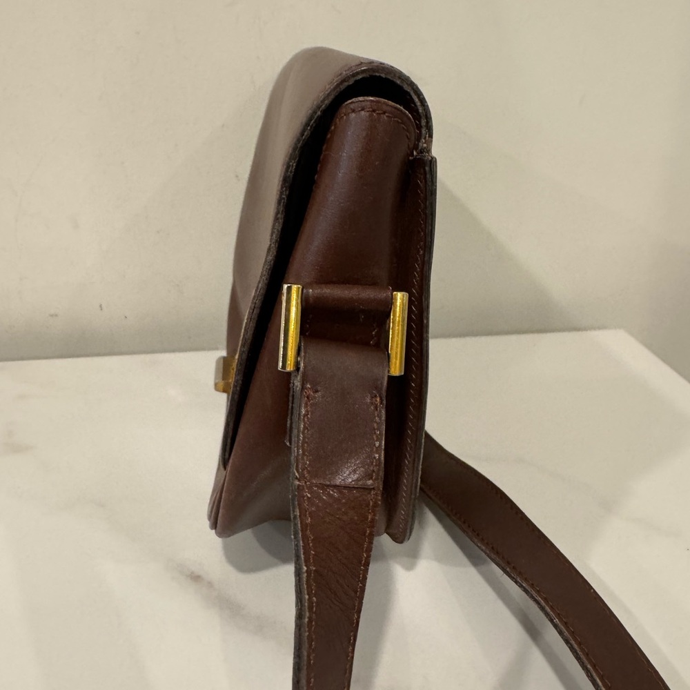 Authenticated Celine Brown Leather Vintage Crecy Crossbody Bag - Picture 8 of 16
